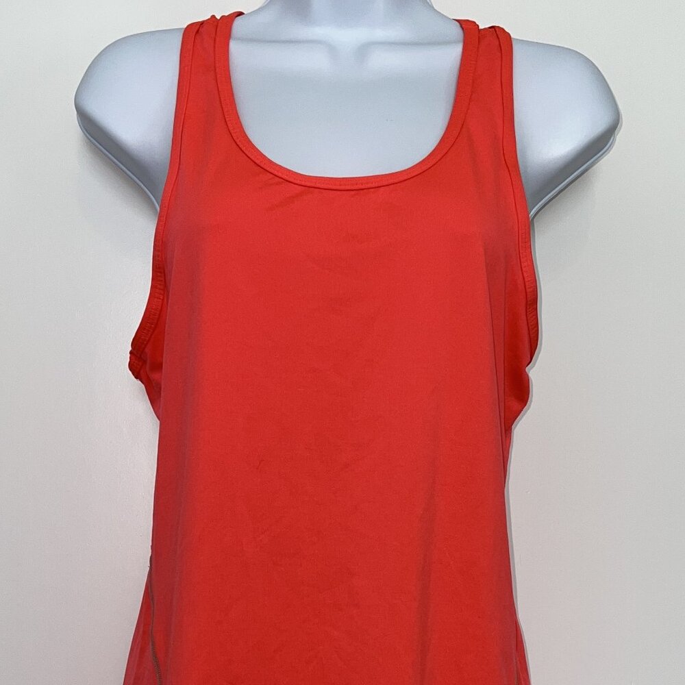Sporty Athleisure Gym-Workout Tommie Copper Racerback Tank Top Coral Women's L